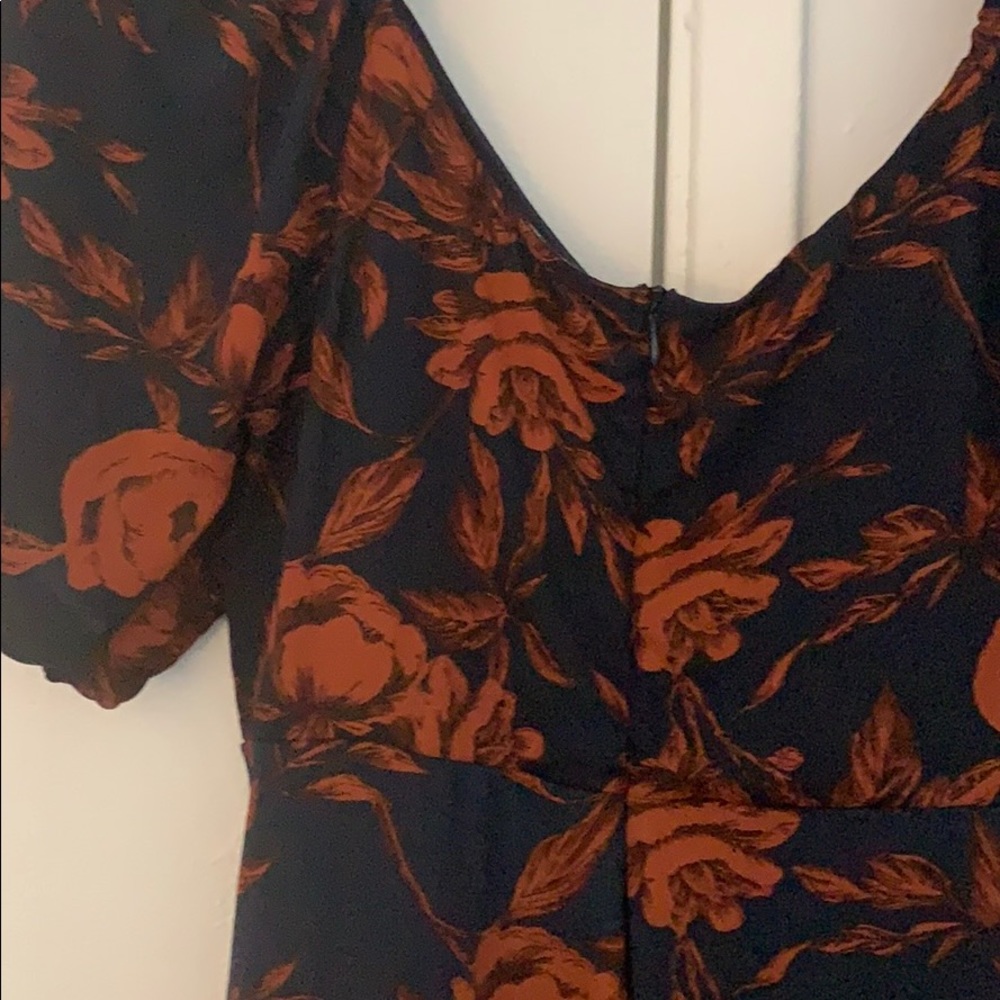 Gorgeous long dress. Burnt orange and dark blue